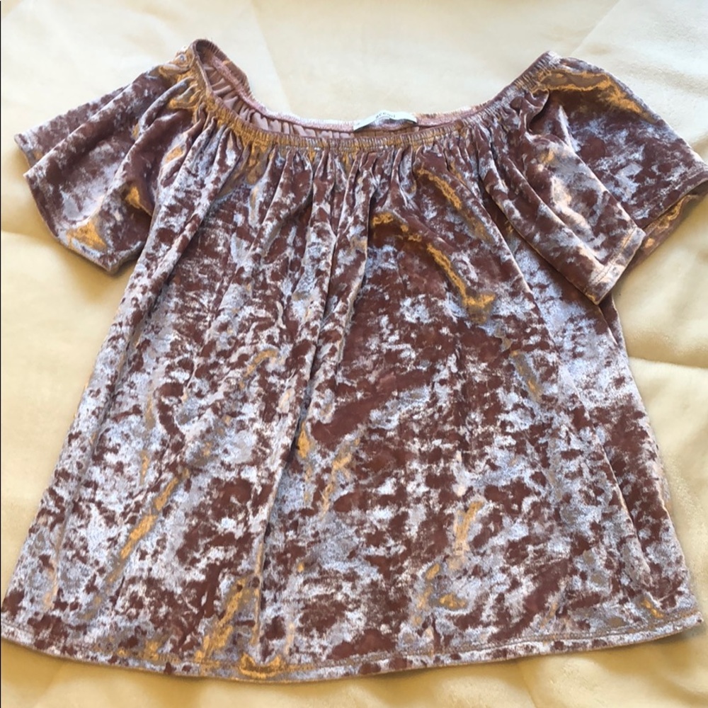 Dressy pink velvet top size small